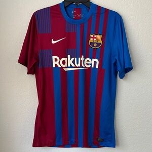 Nike FC Barcelona Striped Red and Blue Jersey